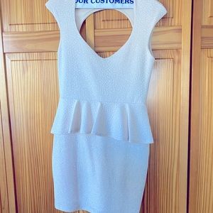 Off white open back dress